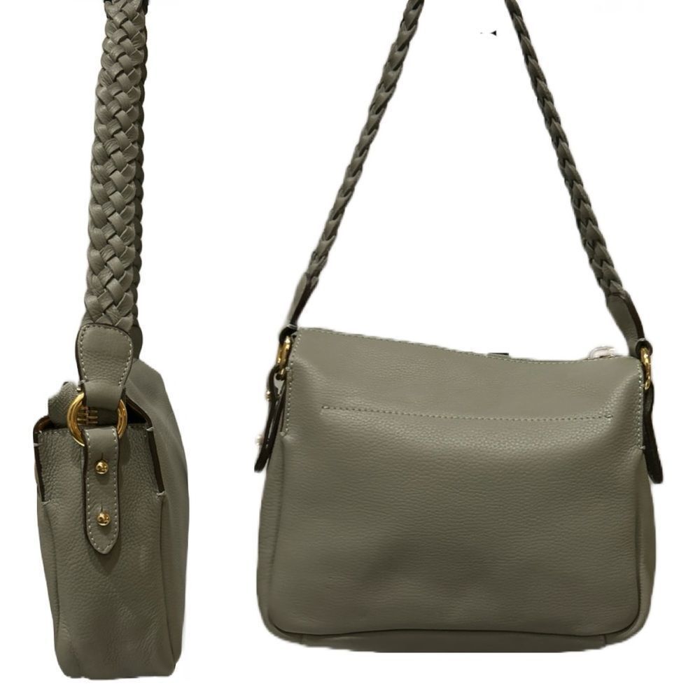 BOGNER Gray 100% Leather Shoulder Bag - Picture 2 of 3